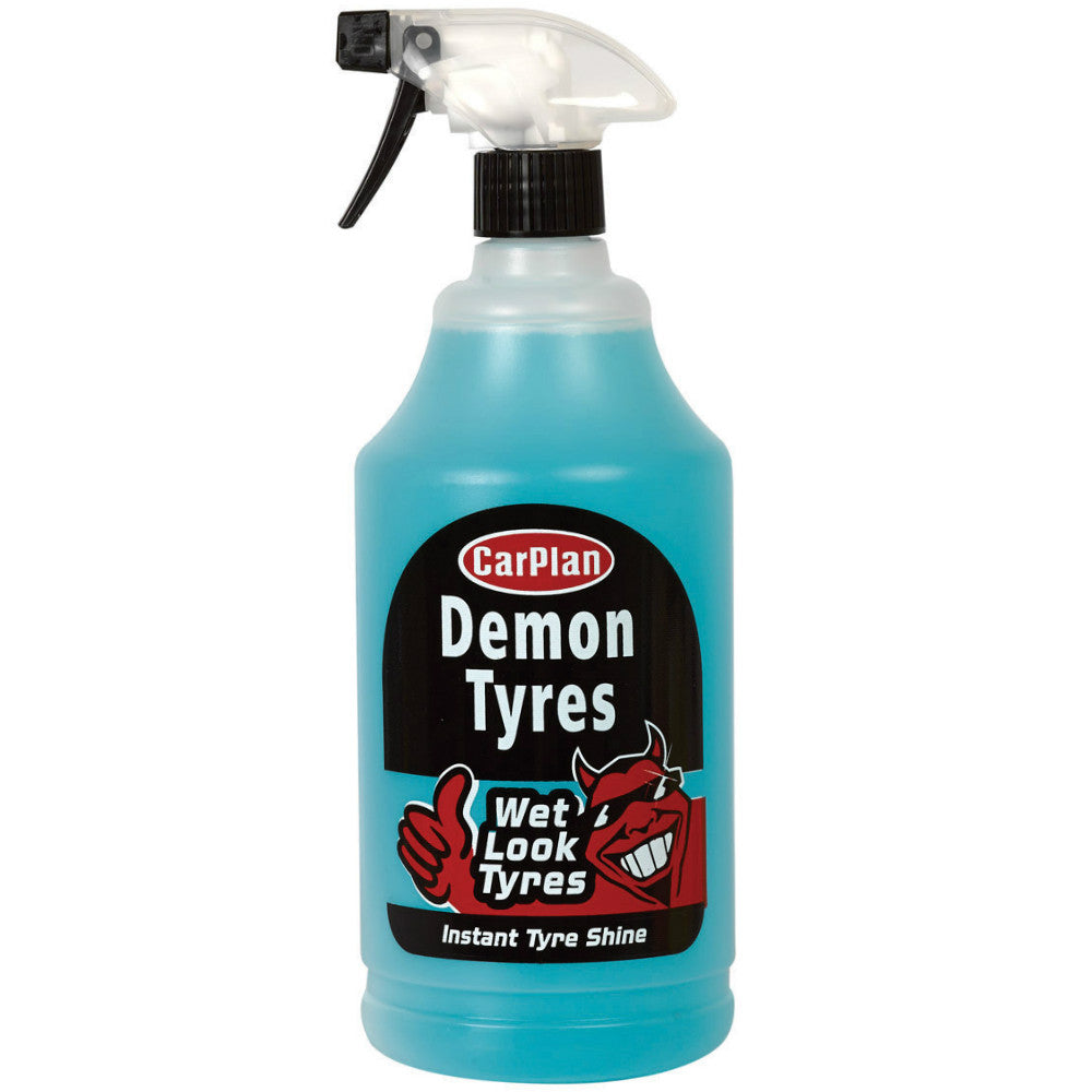 CarPlan Demon Tyres Wet Look Tyre 1 Litre Shine Car Finish Hydrating No Wipe